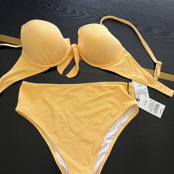 Shade & Shore Two Piece Swimsuit High Waist & Leg NWT - Picture 2 of 7